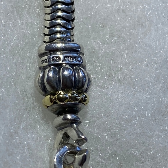 LAGOS Caviar Hematite Convertible Collar Necklace, 925 Silver & 18K Gold - Picture 10 of 14